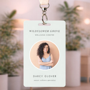 Badge Photo ID Wellness Staff Name Tag Card