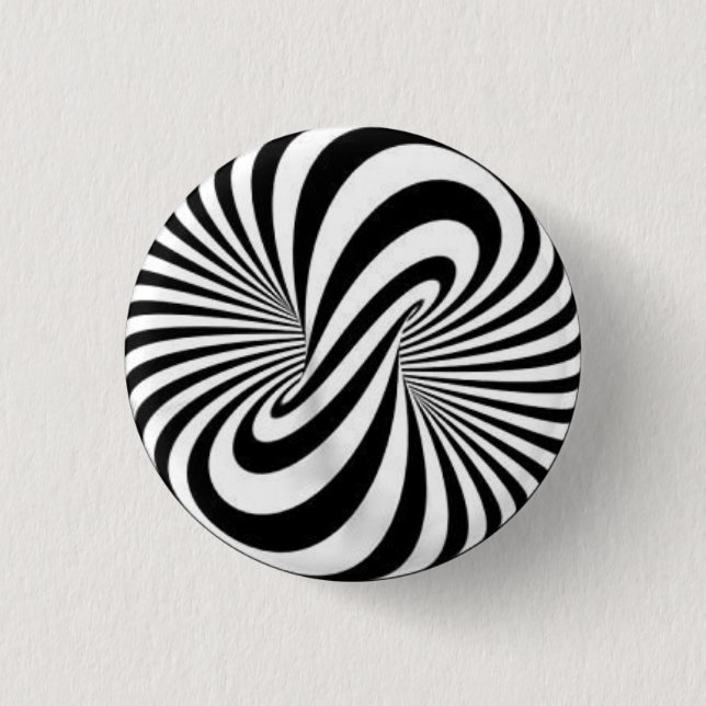Badge - Psychedelic Art B/W  (Front)