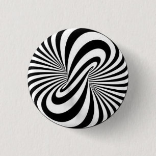 Badge - Psychedelic Art B/W 