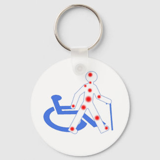 Badge Rond 7,6 Cm Handicap invisible / Visible Key Ring