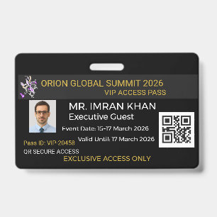badge sécurité business badge corporate badge VIP! ID Badge