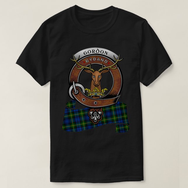 Badge Tartan Scottish Clan amp Gordon T-Shirt (Design Front)