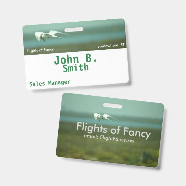 Badge - Tern in Flight ID Badge (Front & Back)