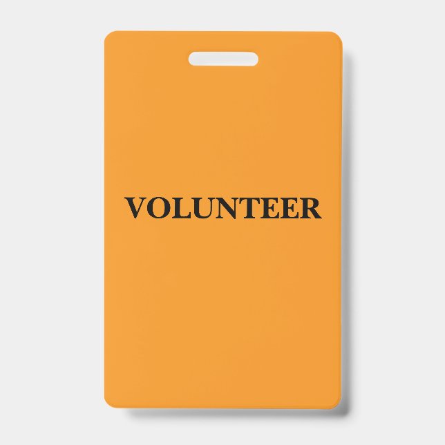 Badge - Volunteer ID Badge (Front)