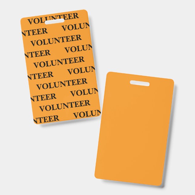 Badge - Volunteer ID Badge (Front & Back)