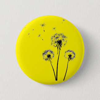 Badge with dandelion on yellow background