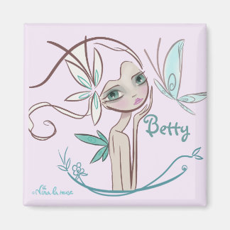 Badge with first name, for girl magnet