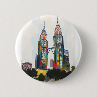Badge With Petronas Towers In Malaysia