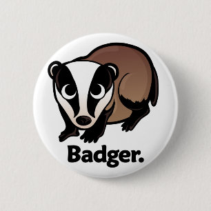Badger. 6 Cm Round Badge