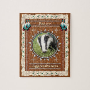 Badger - Aggressiveness Jigsaw Puzzle w/ Gift Box