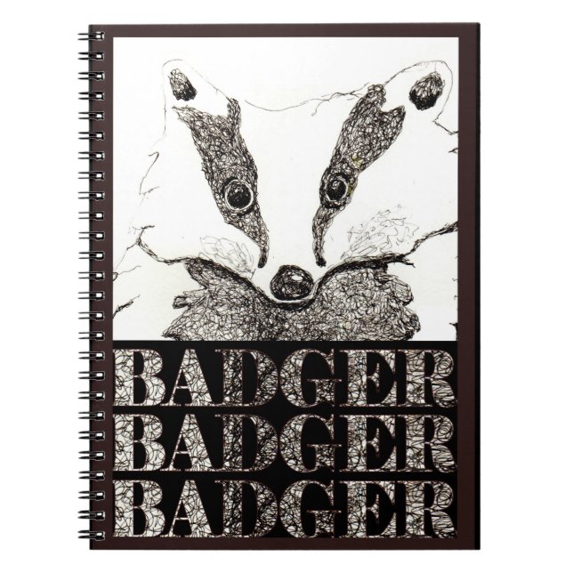 Badger Badger Badger notebook (a287) (Front)