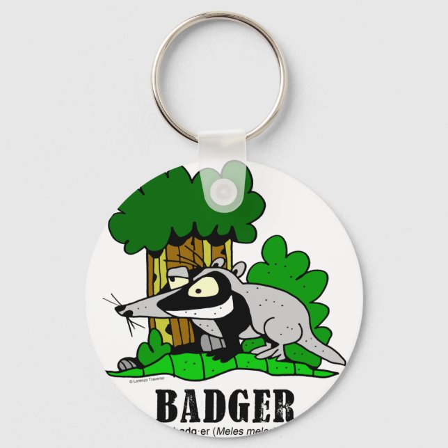 Badger by Lorenzo Key Ring (Front)