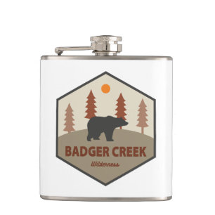 Badger Creek Wilderness Oregon Bear Hip Flask
