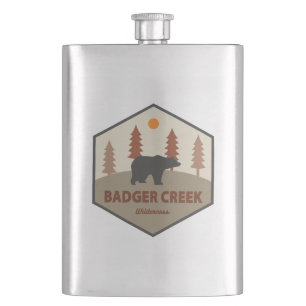 Badger Creek Wilderness Oregon Bear Hip Flask