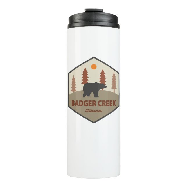 Badger Creek Wilderness Oregon Bear Thermal Tumbler (Front)