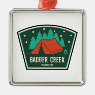 Badger Creek Wilderness Oregon Camping Metal Tree Decoration
