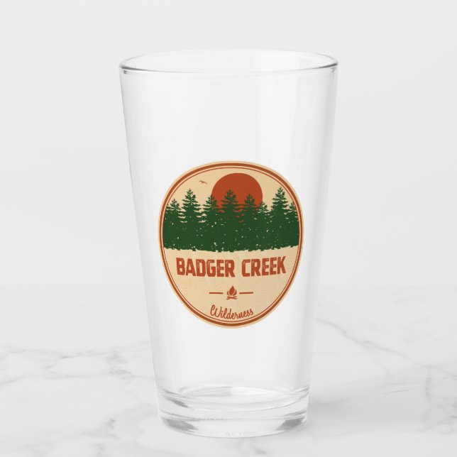 Badger Creek Wilderness Oregon Glass (Front)