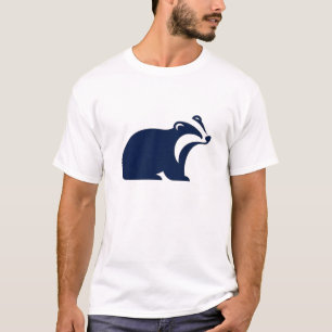 Badger Cute Minimalist Silhouette Nature Wildlife T-Shirt