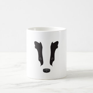 Badger Face Silhouette Coffee Mug