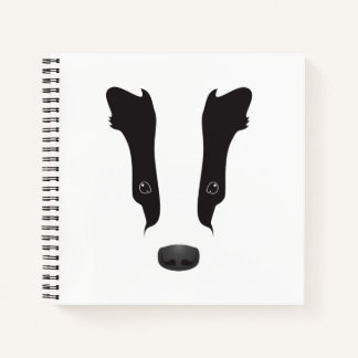 Badger Face Silhouette Notebook