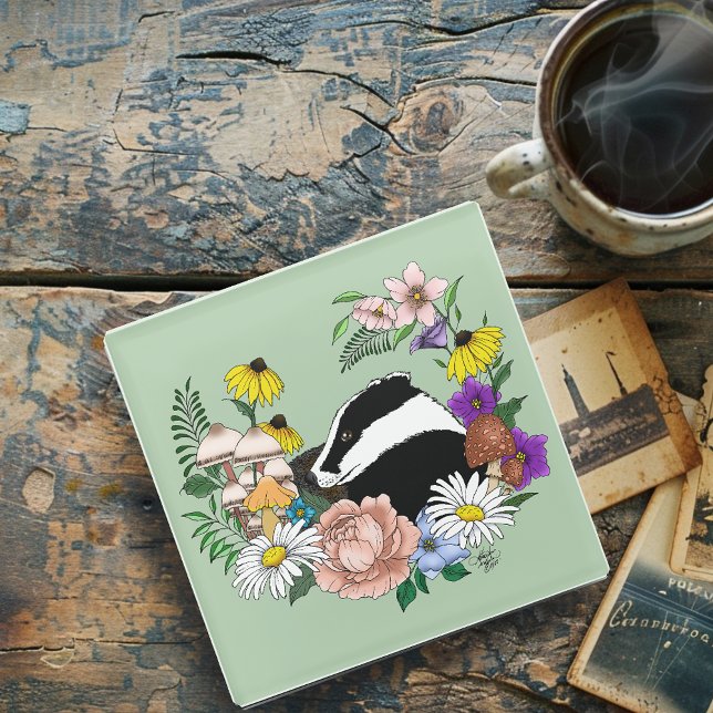 Badger Glass Coaster (Creator Uploaded)