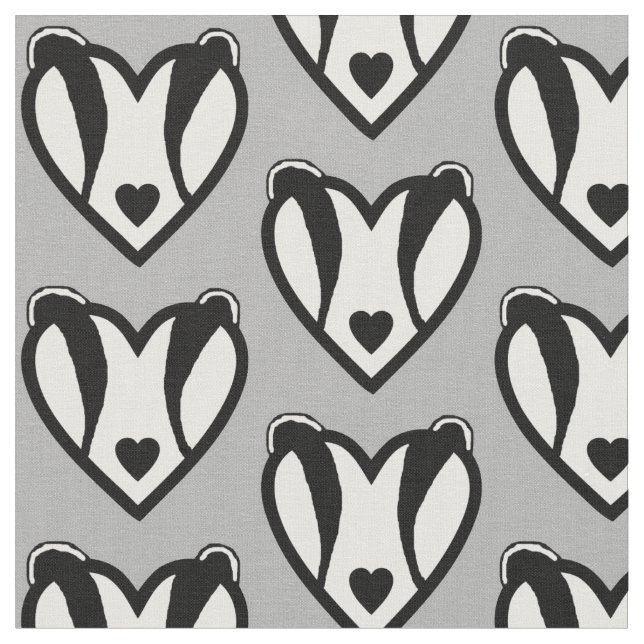 Badger Heart Fabric (Close Up)