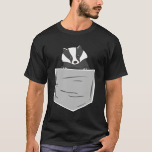 Badger In Pocket Wildlife Badger In Bag T-Shirt