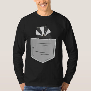 Badger In Pocket Wildlife Badger In Bag T-Shirt