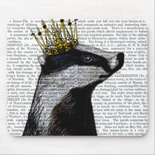 Badger King Mouse Mat