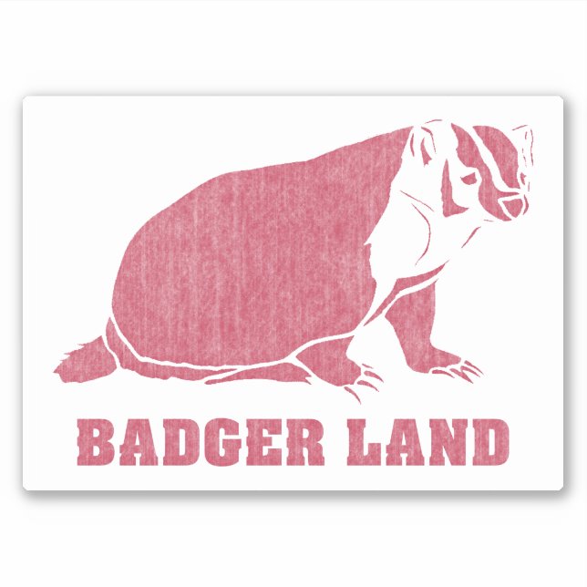 Badger Land Vintage Distressed White (Front)