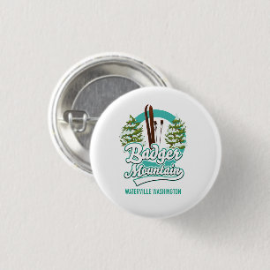 Badger Mountain Waterville Washington Ski logo 3 Cm Round Badge