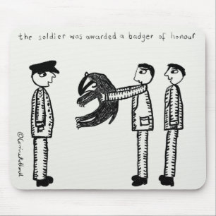 Badger of Honour Mouse Mat