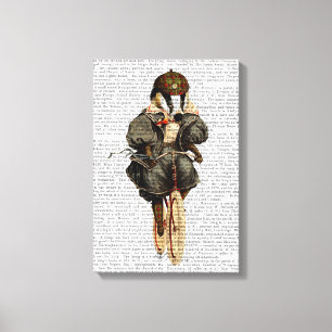 Badger on Vintage Bicycle Canvas Print