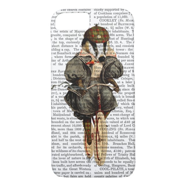 Badger on Vintage Bicycle Case-Mate iPhone Case (Back)