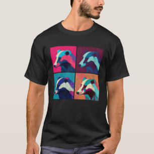 Badger Pop Illustration Colorful Animal Women Men  T-Shirt