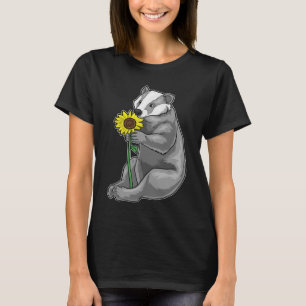 Badger Sunflower Flower T-Shirt