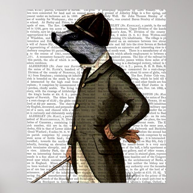 Badger The Rider Portrait Poster (Front)