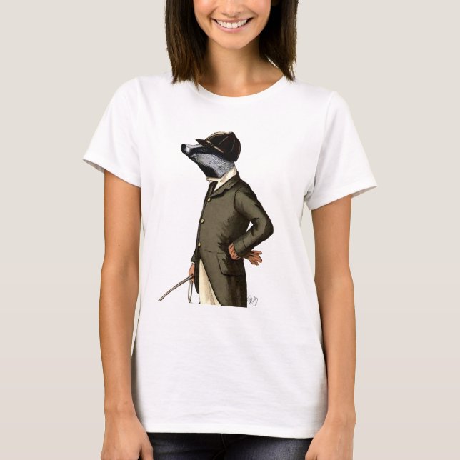 Badger The Rider Portrait T-Shirt (Front)