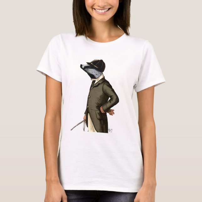 Badger The Rider Portrait T-Shirt (Front)