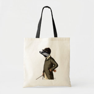 Badger The Rider Portrait Tote Bag