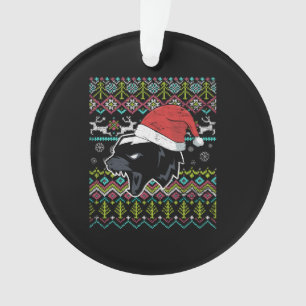 Badger Ugly Christmas Ornament