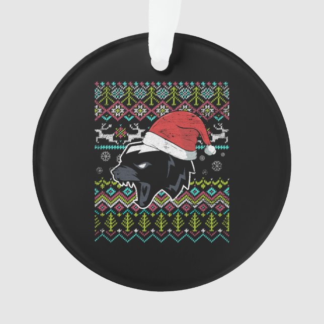 Badger Ugly Christmas Ornament (Front)