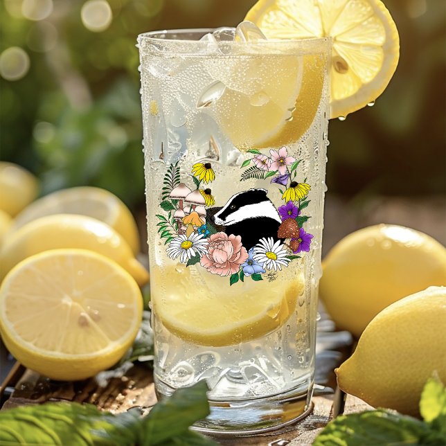 Badger Wild Flowers Mushrooms Green Glass (Creator Uploaded)