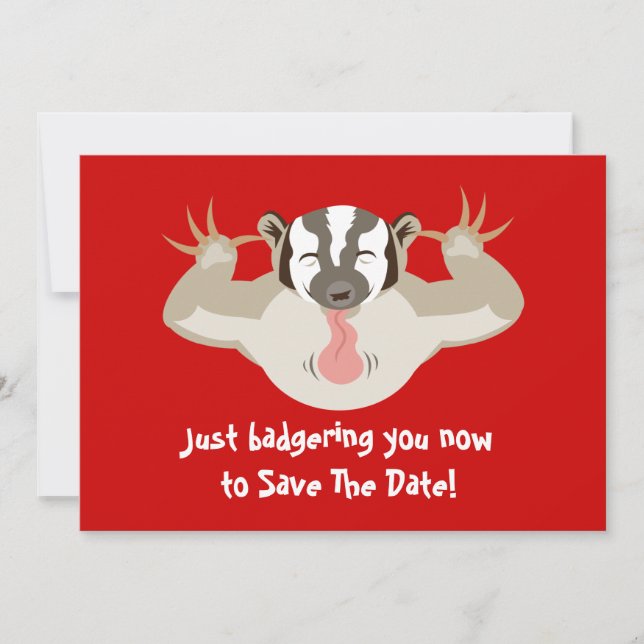 Badgering Badger Save The Date (Front)