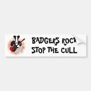 Badgers rock car sticker