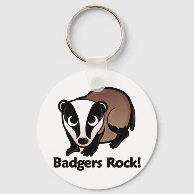 Badgers Rock! Key Ring (Front)