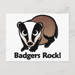 Badgers Rock! Postcard