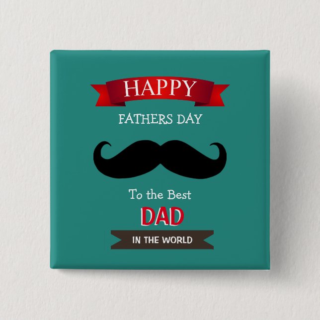 Badges - Happy Father's Day Card Button (Front)
