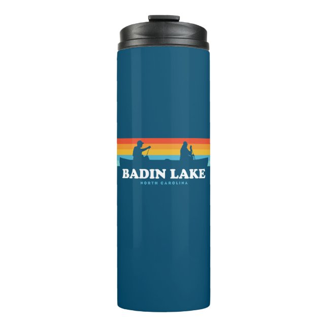 Badin Lake North Carolina Canoe Thermal Tumbler (Front)
