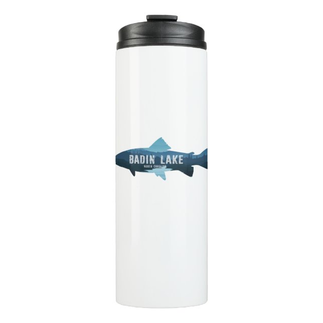 Badin Lake North Carolina Fish Thermal Tumbler (Front)